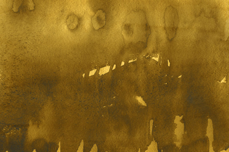 金黄色水彩晕染