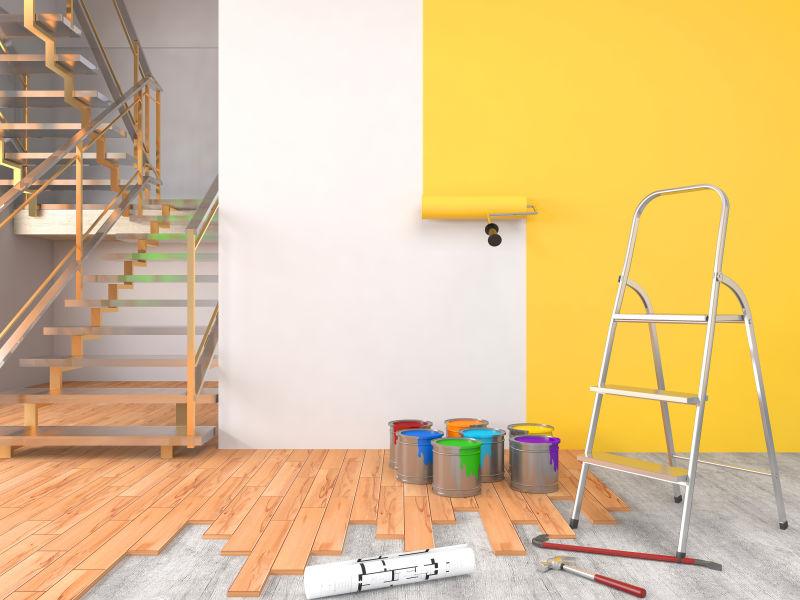 正在装修的房间