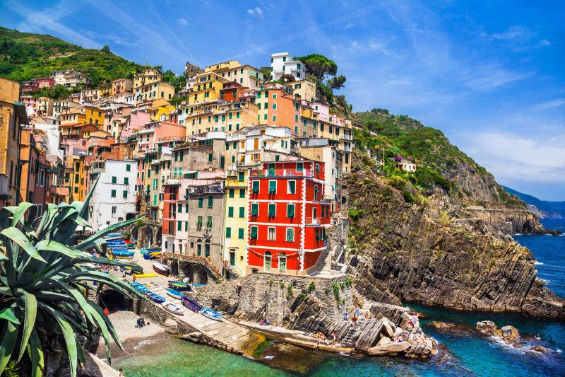 美丽的意大利五渔村多彩的里奥马哲雷