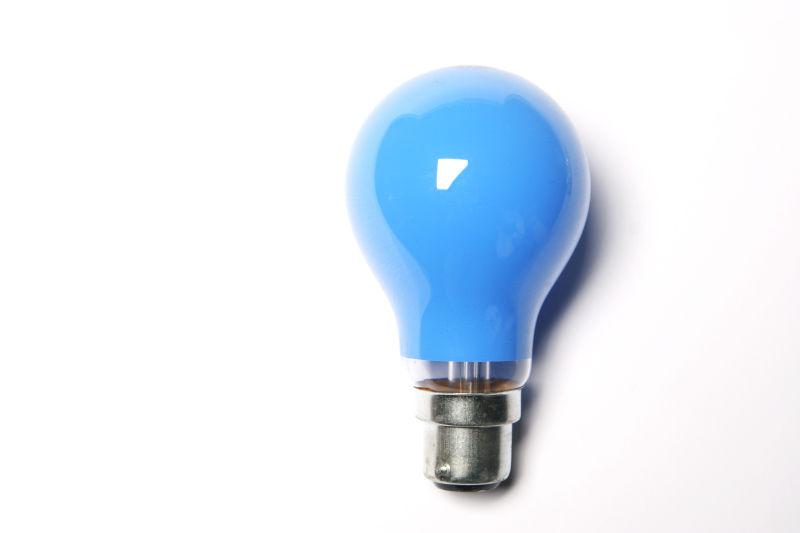蓝色灯泡