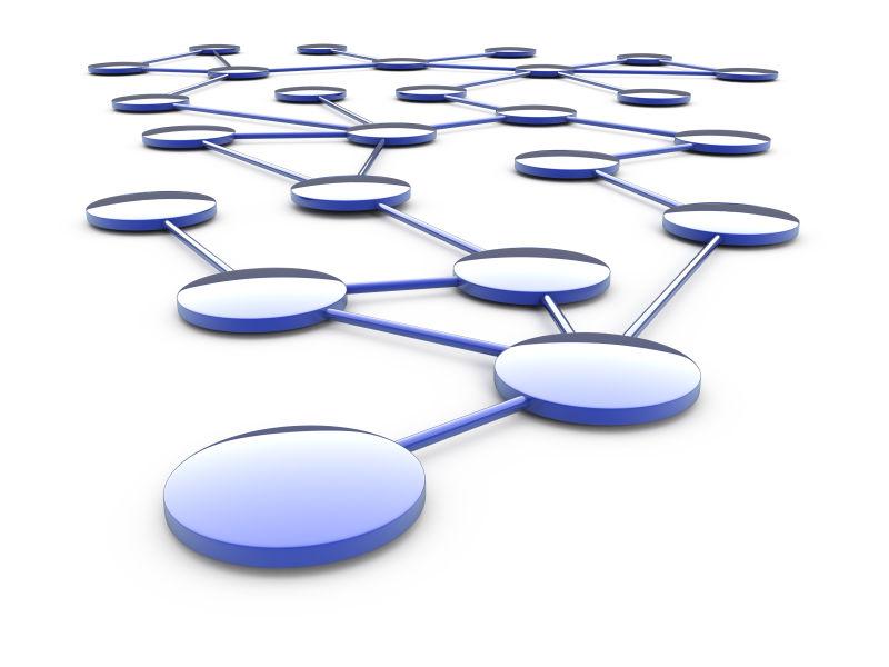 白色背景中的立体光纤背景