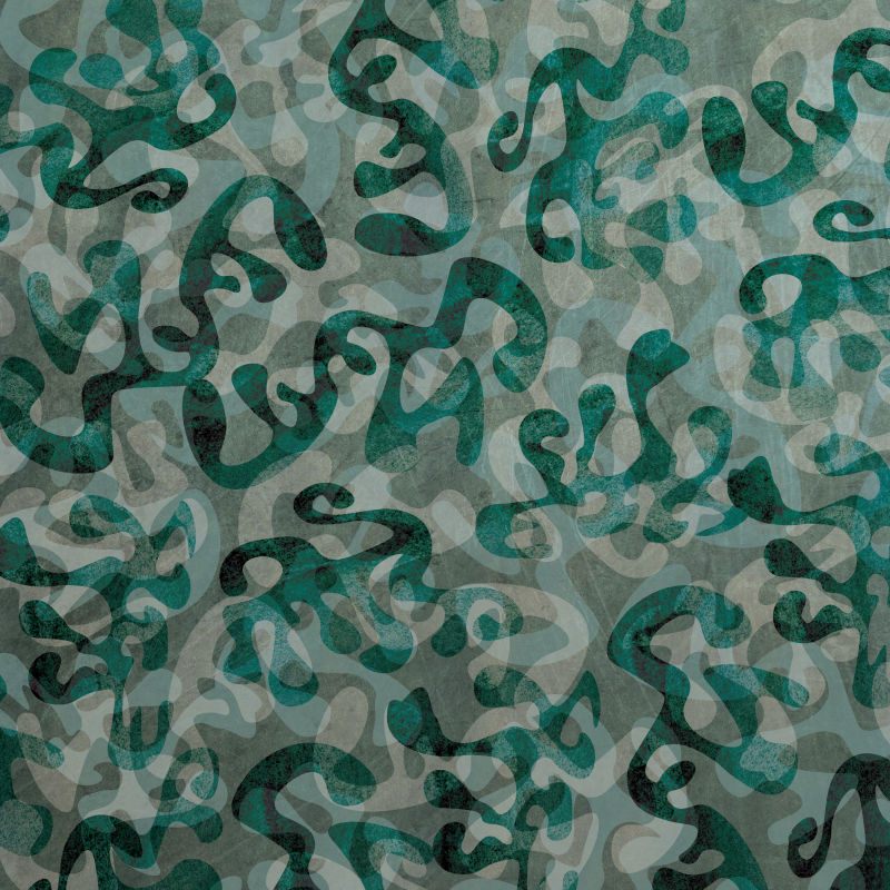 蓝绿色花纹背景