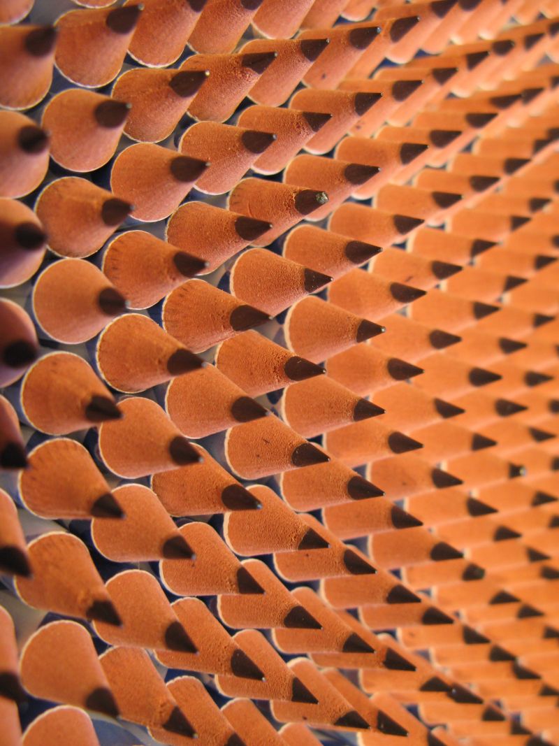 众多削尖的铅笔