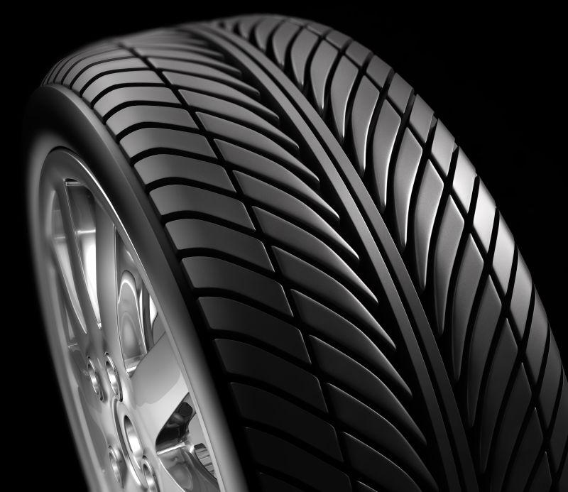 汽车轮胎特写镜头
