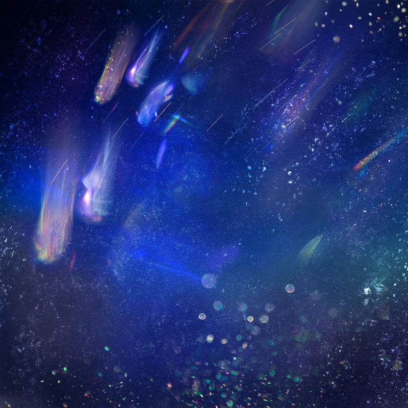 蓝色渐变梦幻图案背景