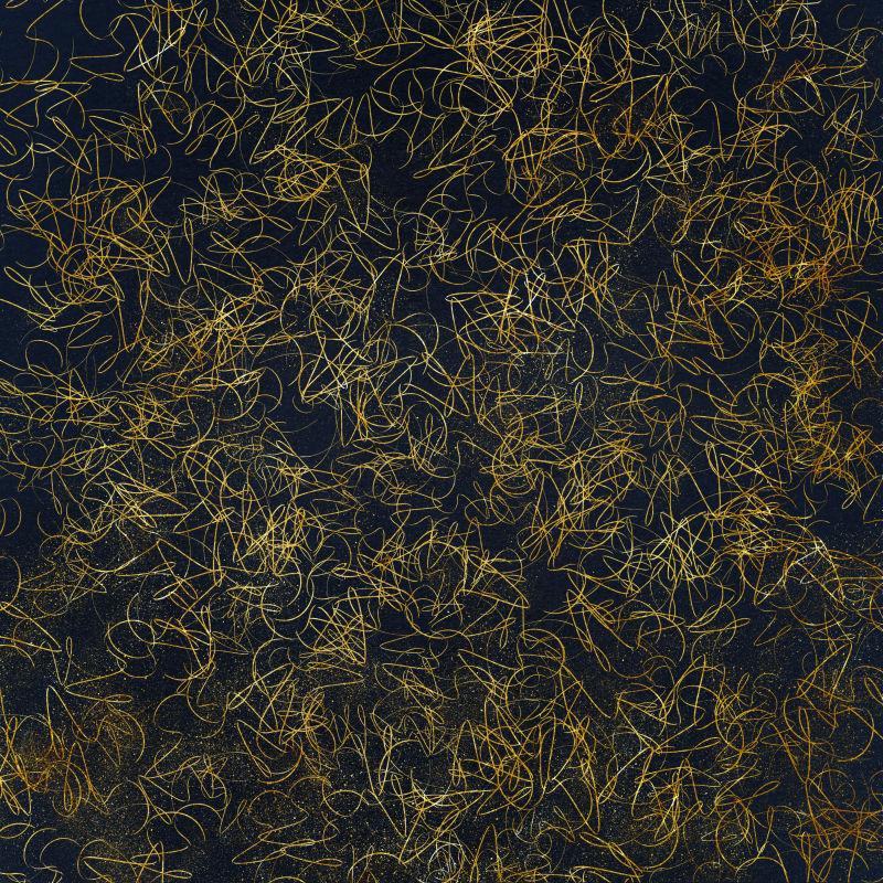 深色金色线条星空背景