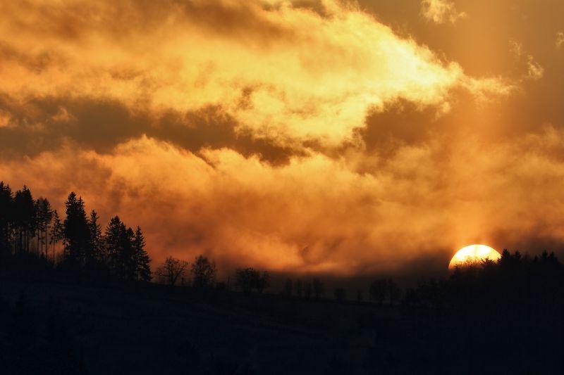 日落时的火烧云