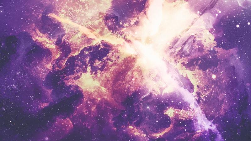 炫彩的宇宙星云背景