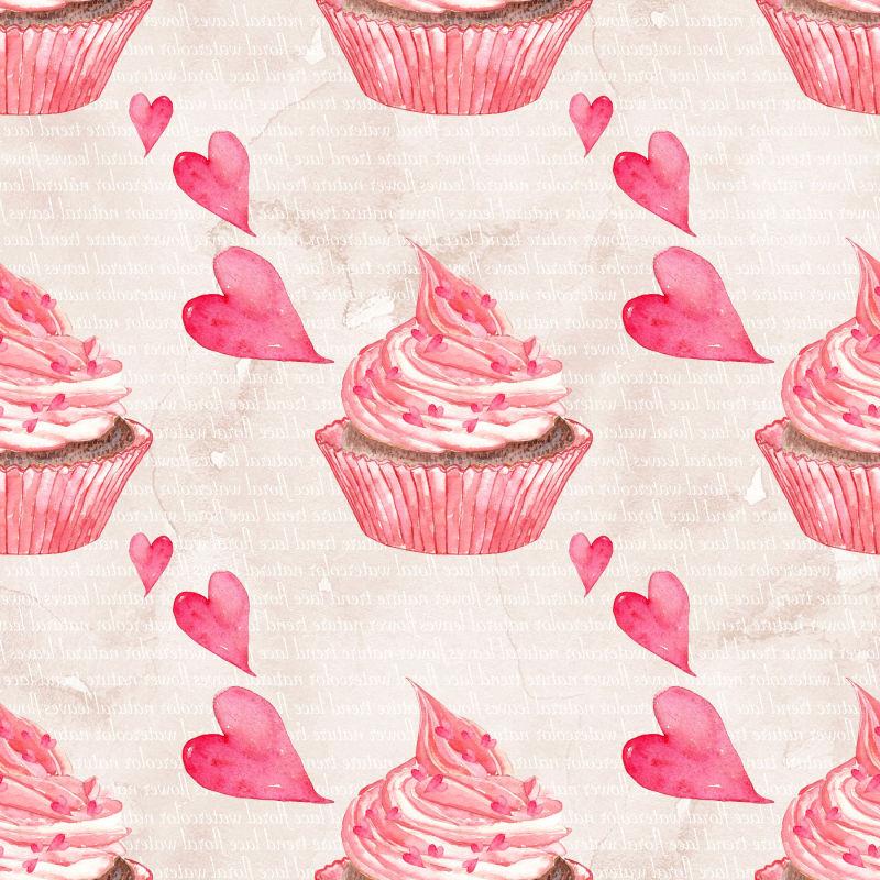 时尚心形蛋糕图案