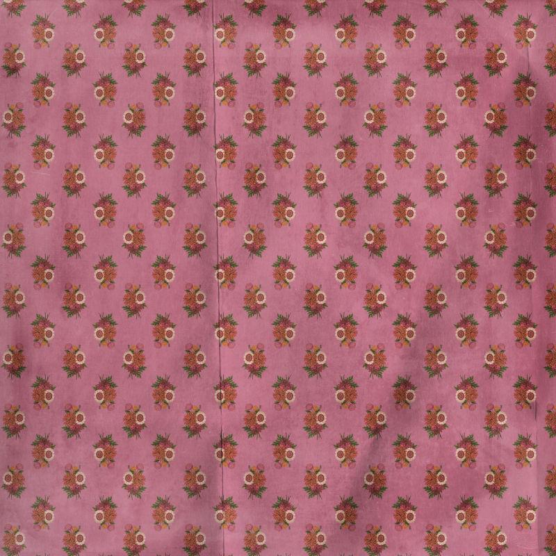 红色背景上的精致的鲜花图案