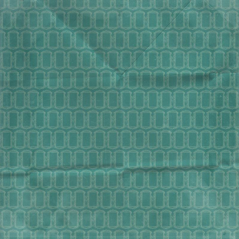 绿色纸张上的方格图案