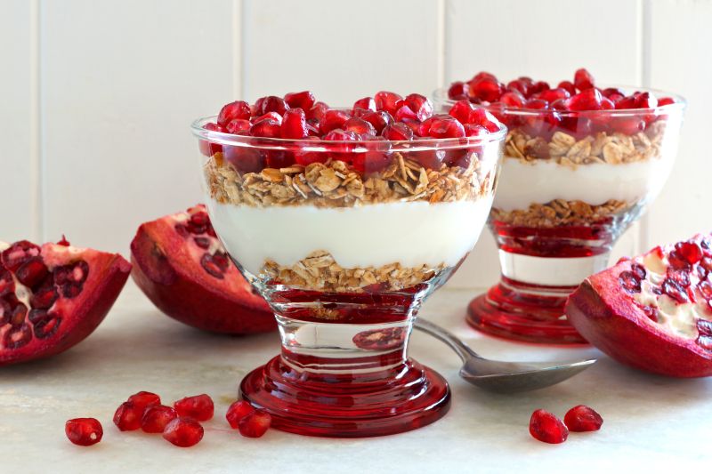 美味的石榴酸奶