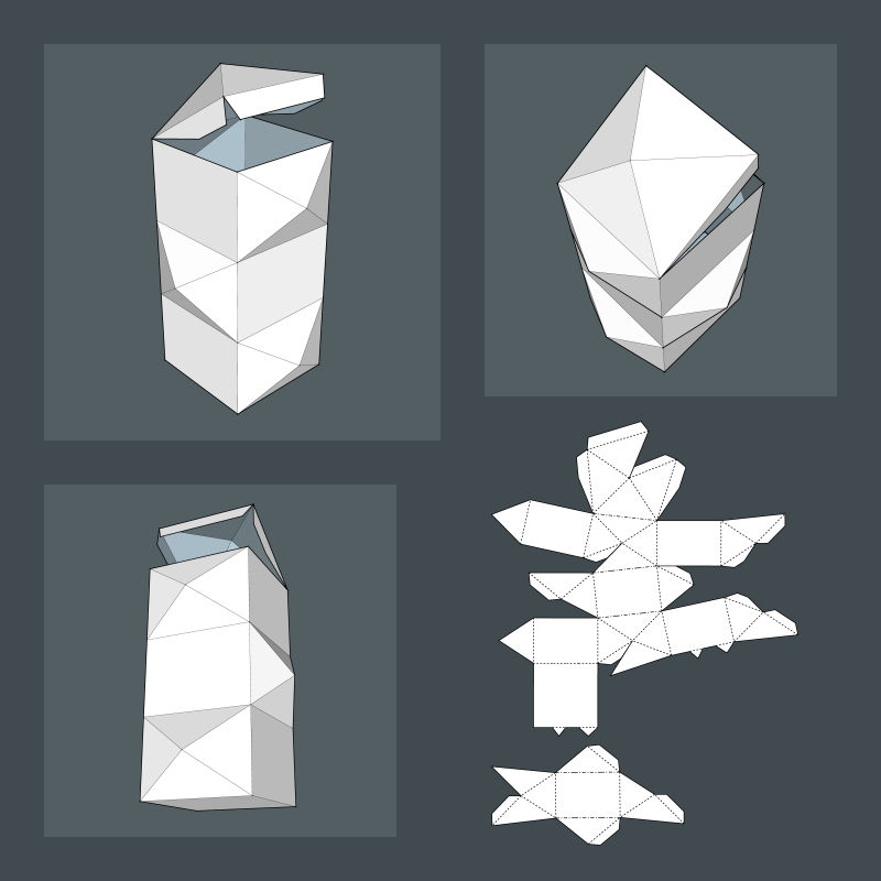 造型奇特的矢量礼品包装盒