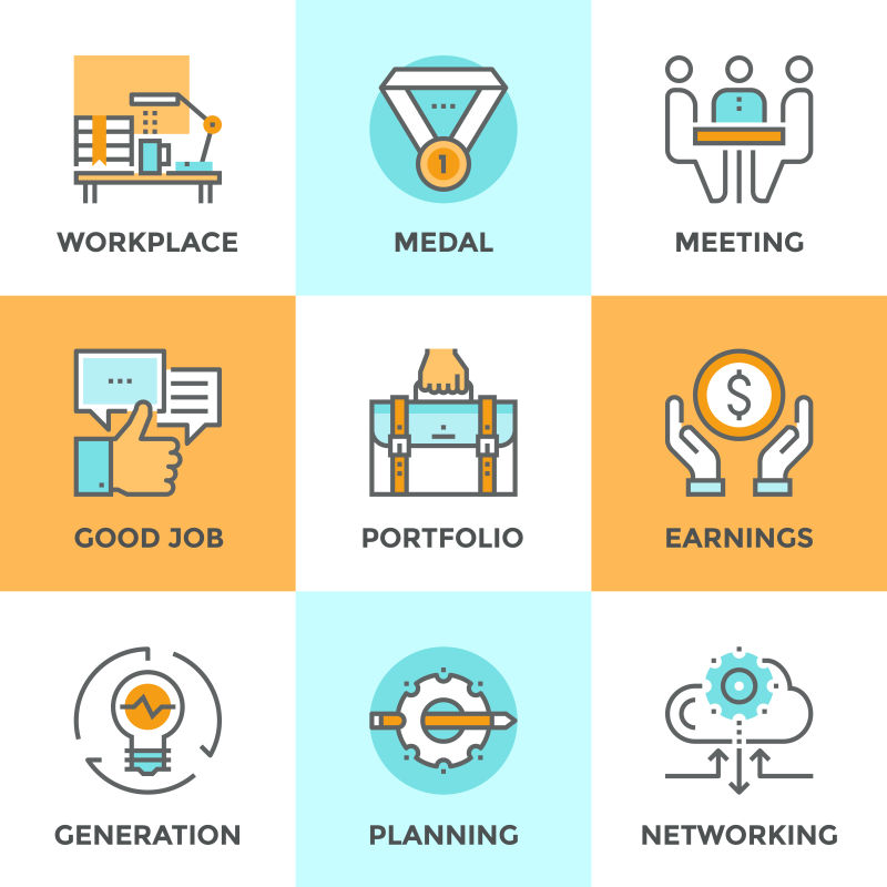 矢量创意业务元素图标设计