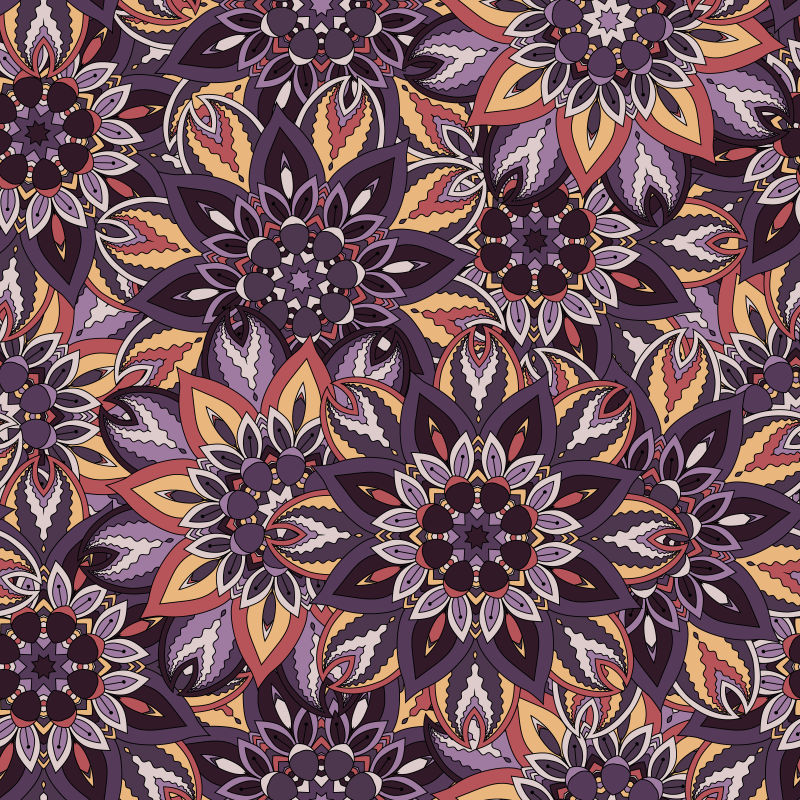 矢量的紫色花纹背景