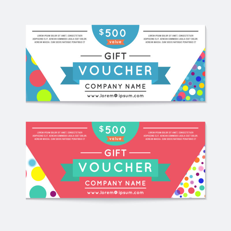 矢量的抽象图案代币券设计