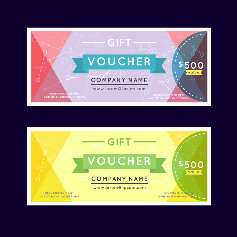 创意图案的商场代币券矢量设计