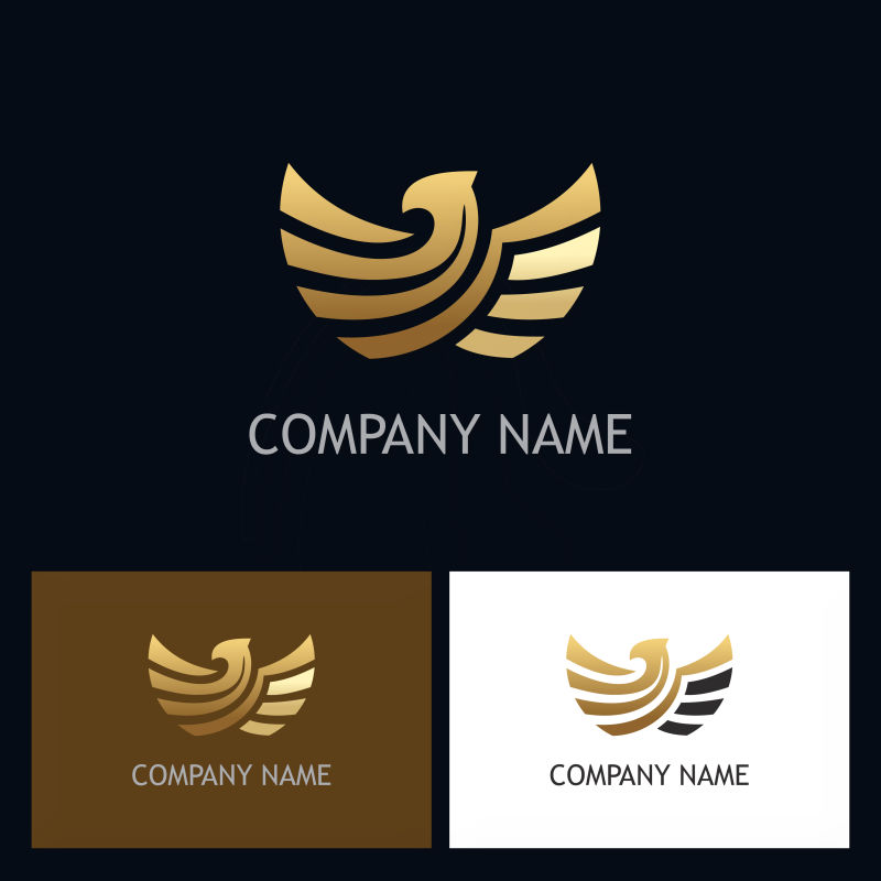创意矢量展翅的标志设计