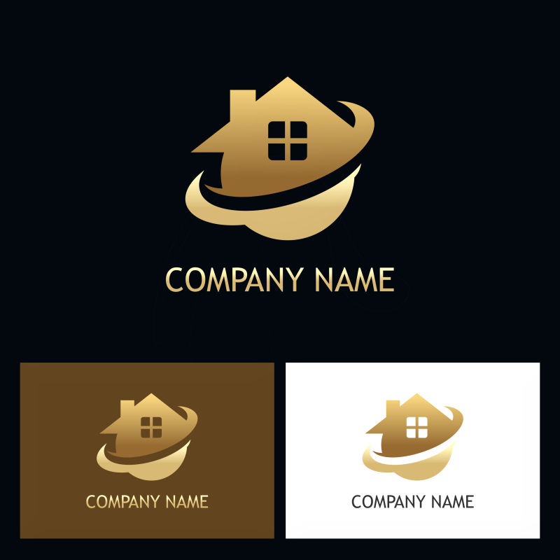 创意矢量房地产公司标志设计