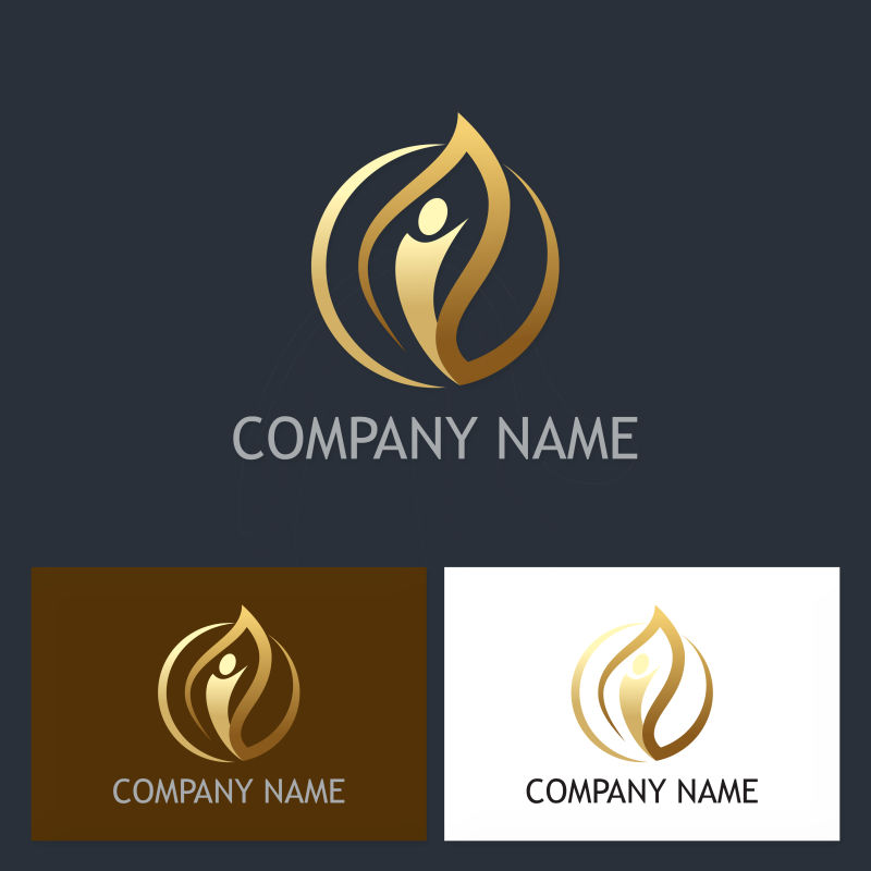 创意矢量几何线性标志设计