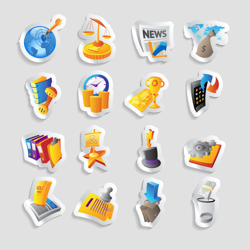 金融投资图标矢量设计