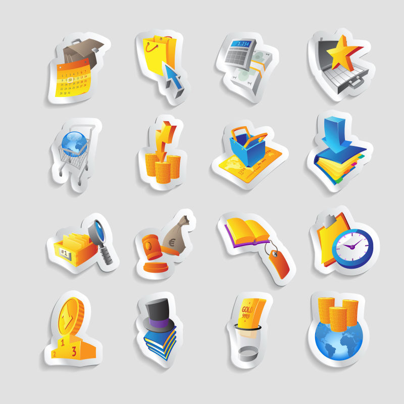 矢量的理财主题图标设计