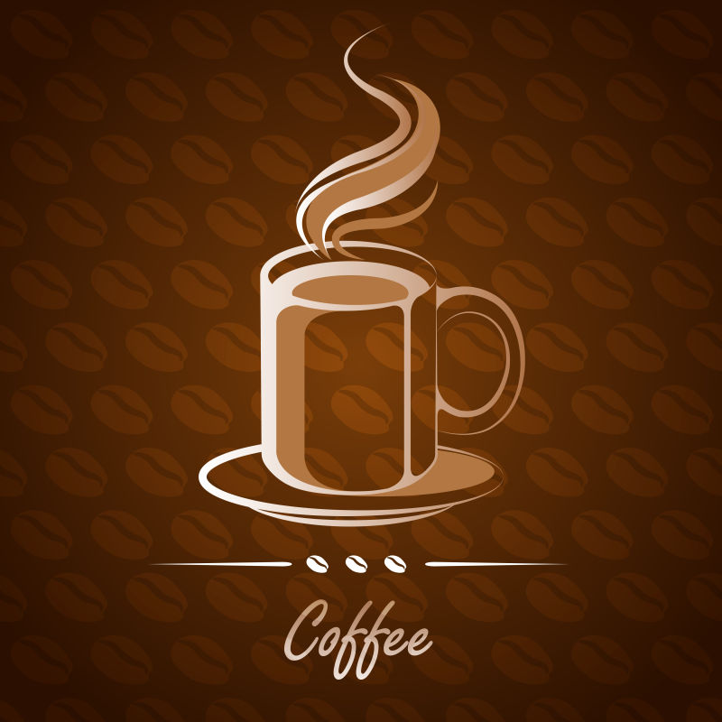 热咖啡图案的矢量插图设计