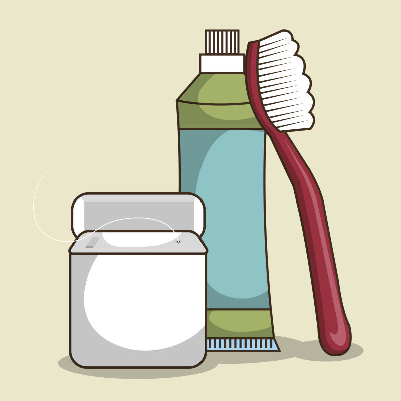 矢量牙齿健康概念设计