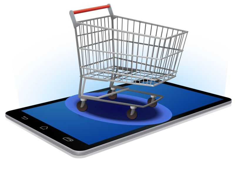 矢量移动设备网络购买的图标插图