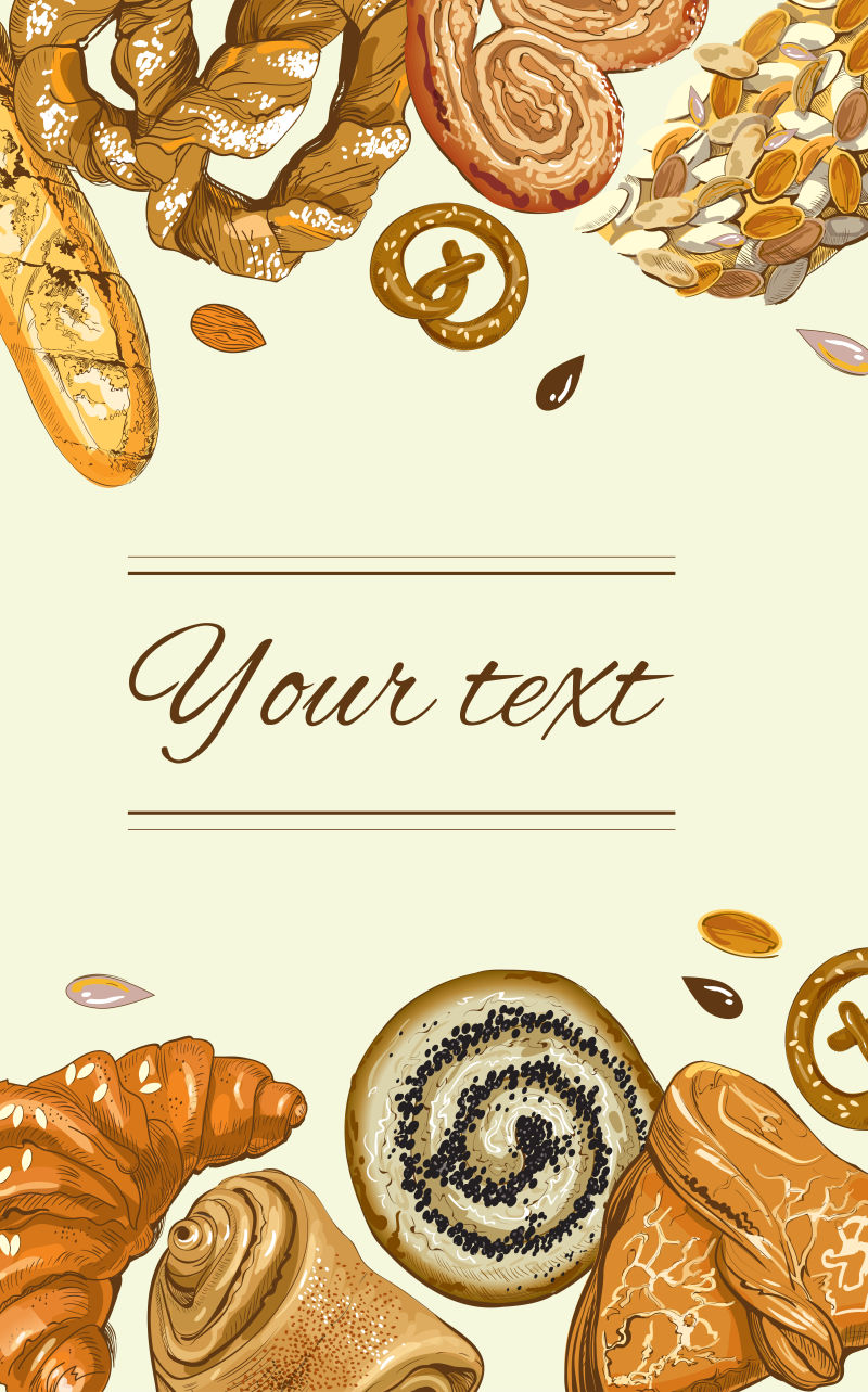 矢量的面包店横幅设计