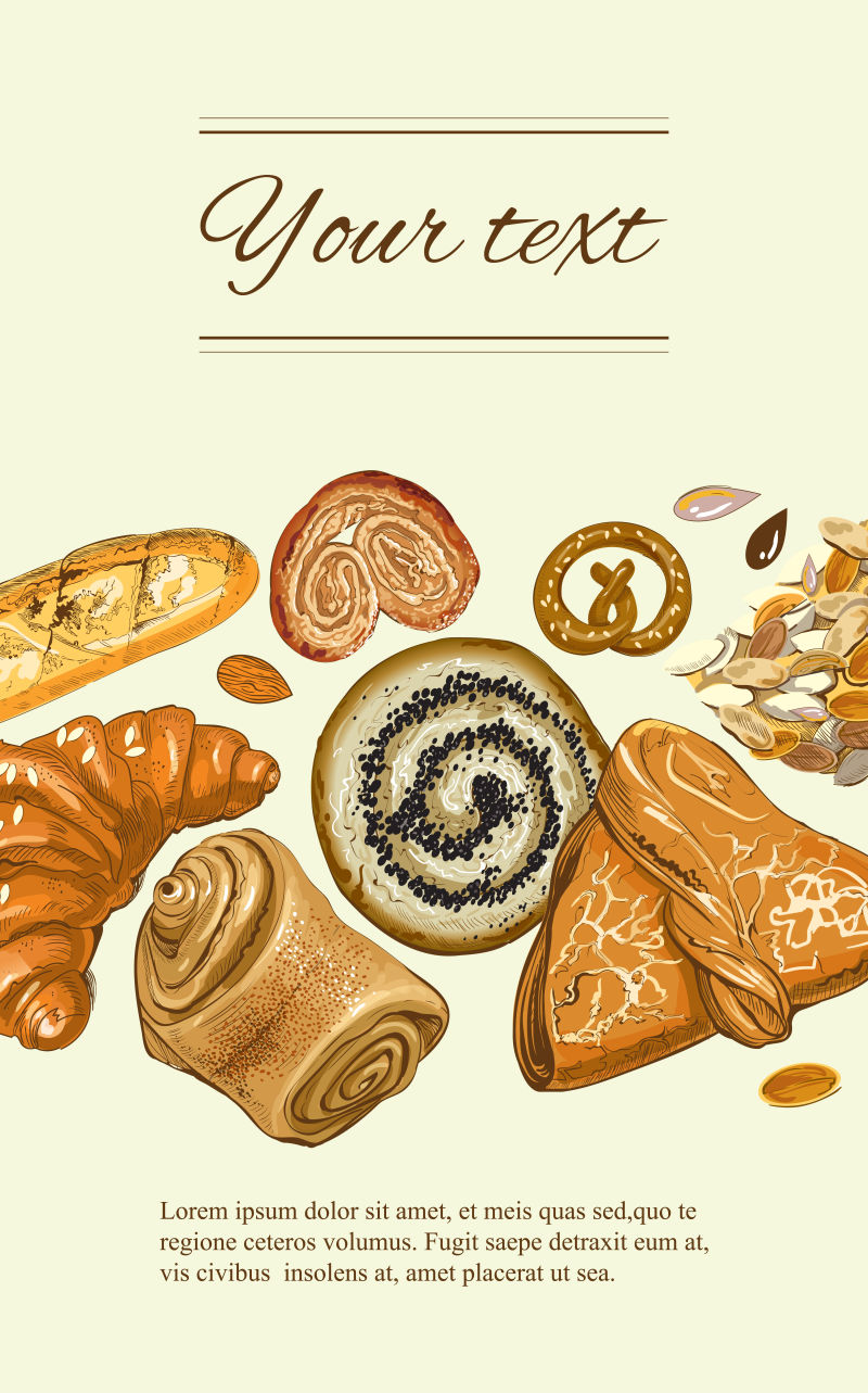 面包店的矢量横幅设计