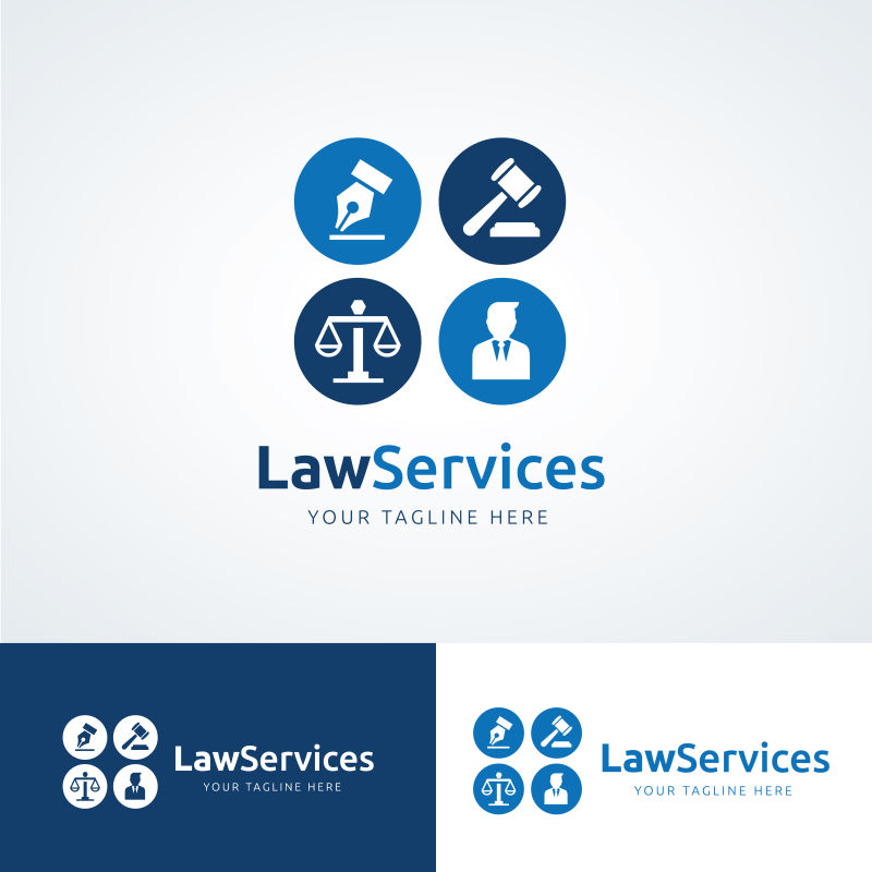 律师事务所的矢量logo设计