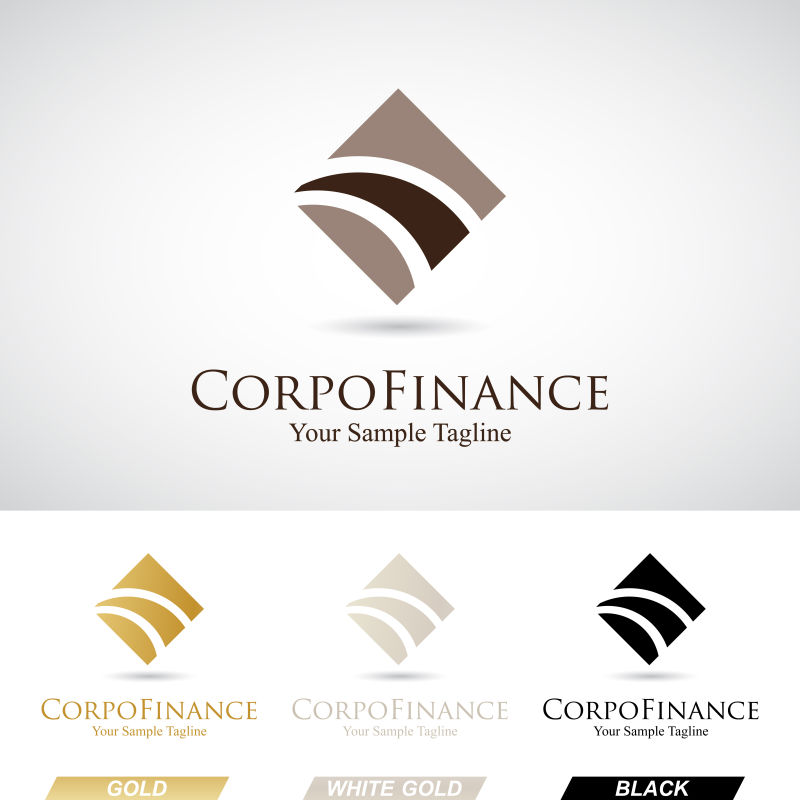 矢量抽象方格的标志设计