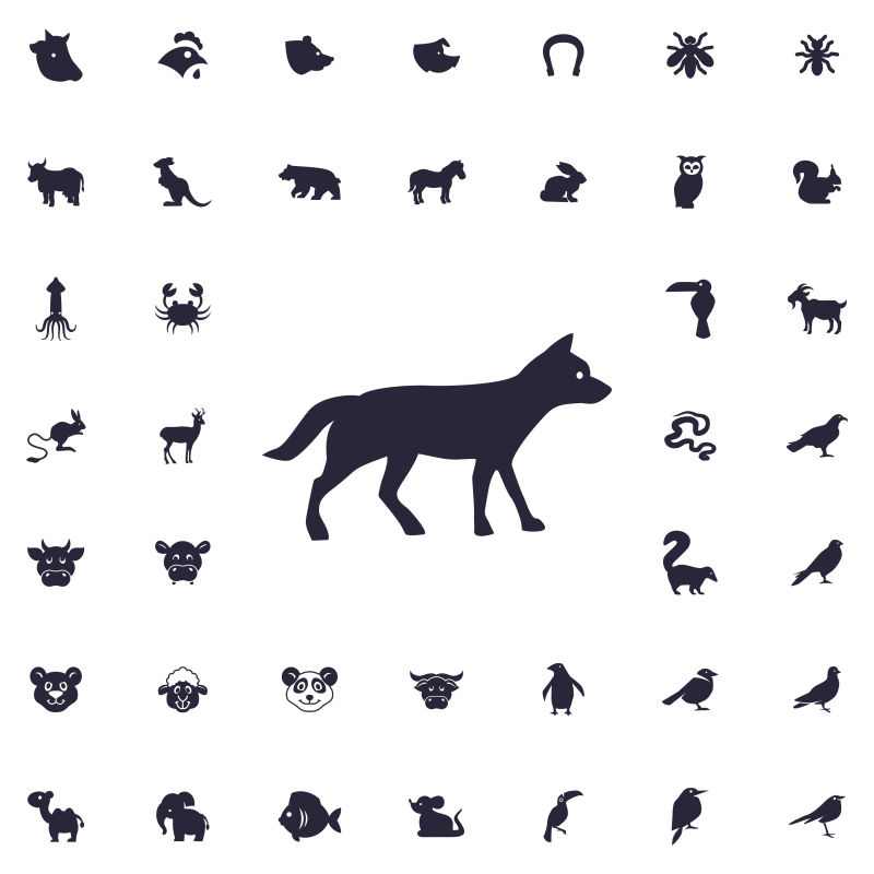 矢量可爱的狗图标设计