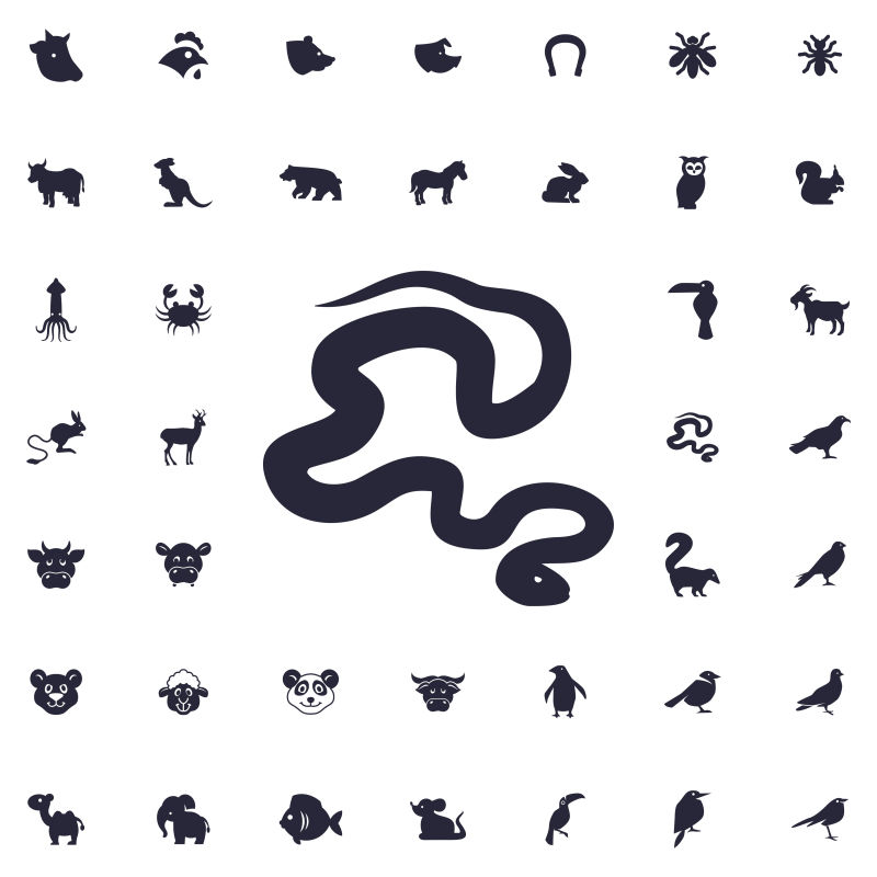 创意矢量蛇形的图标设计