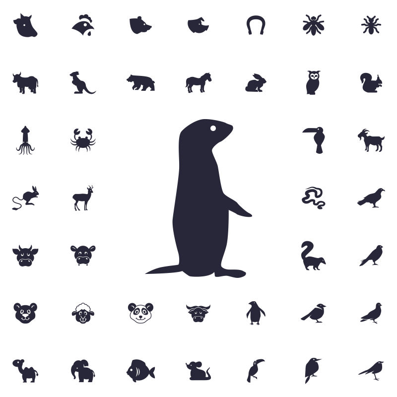 创意矢量地鼠的图标设计