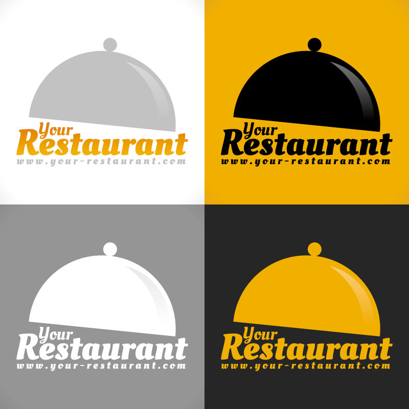 矢量西餐厅的标志设计