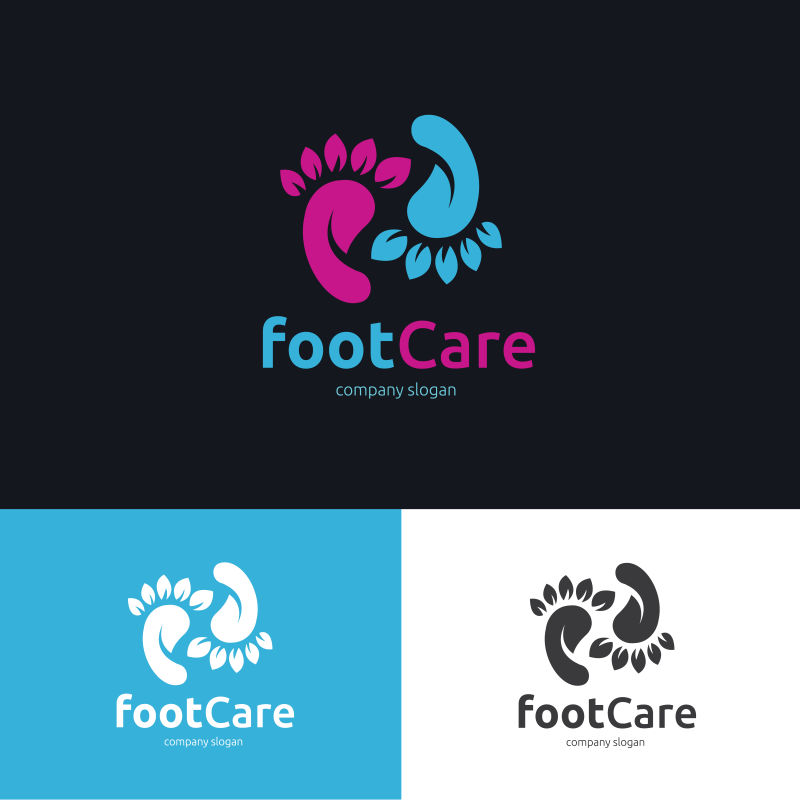 矢量创意足部护理的标志