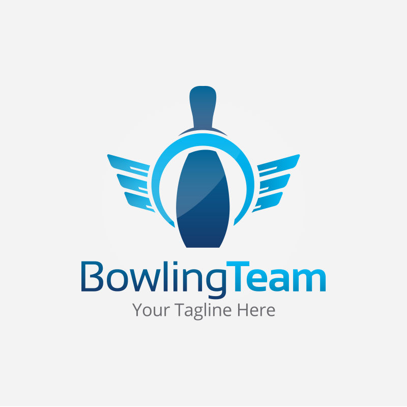 矢量创意保龄球队的标志设计
