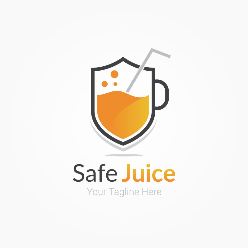 创意矢量安全果汁的标志设计