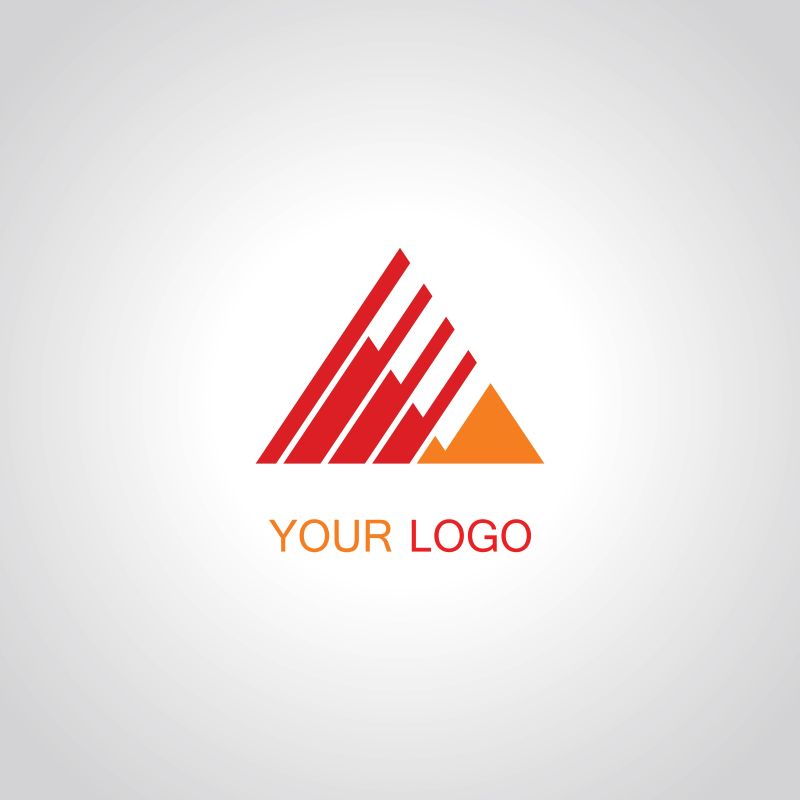 创意矢量三角线性公司标志设计