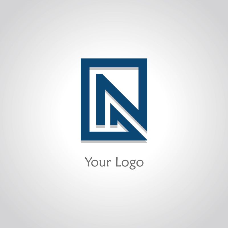 矢量抽象字母N的商务标志设计