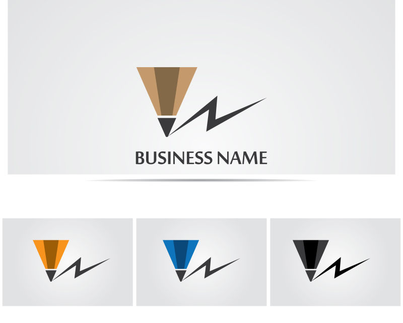 矢量铅笔图形的标志设计