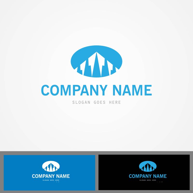 创意矢量圆形建筑标志设计