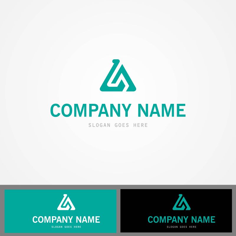 抽象几何三角矢量标志