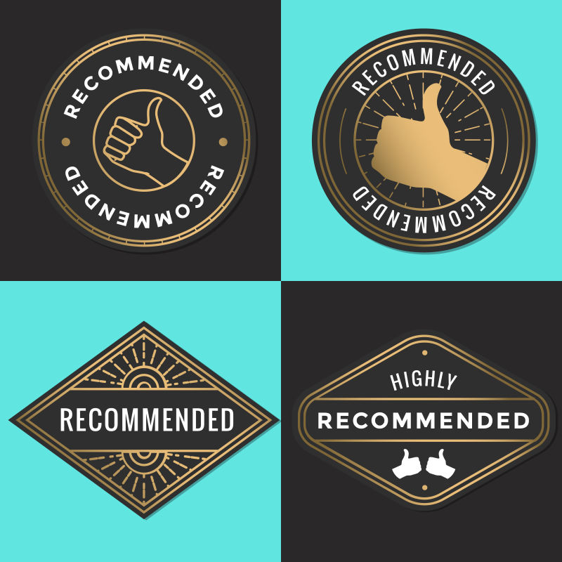 矢量创意点赞的标志徽章设计