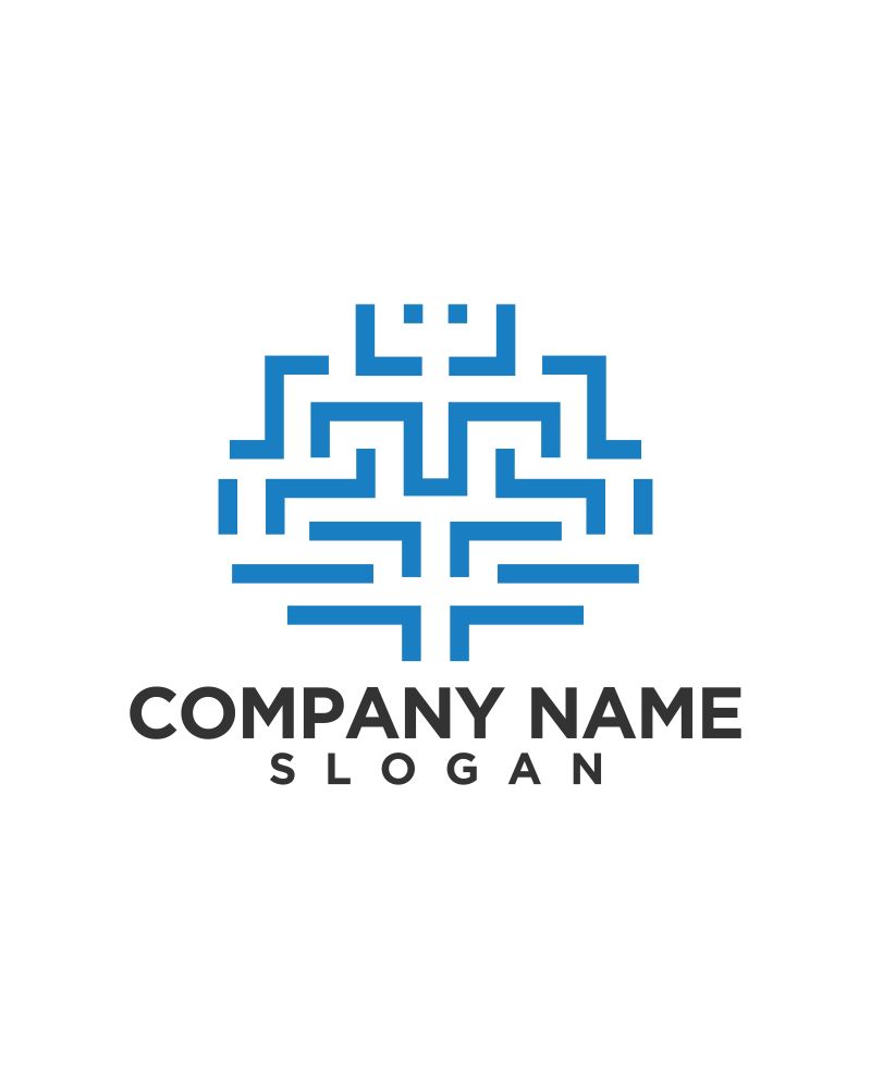 矢量创意迷宫形态的标志设计