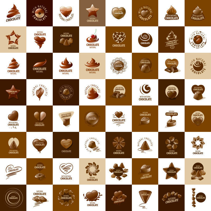 创意矢量巧克力标志设计