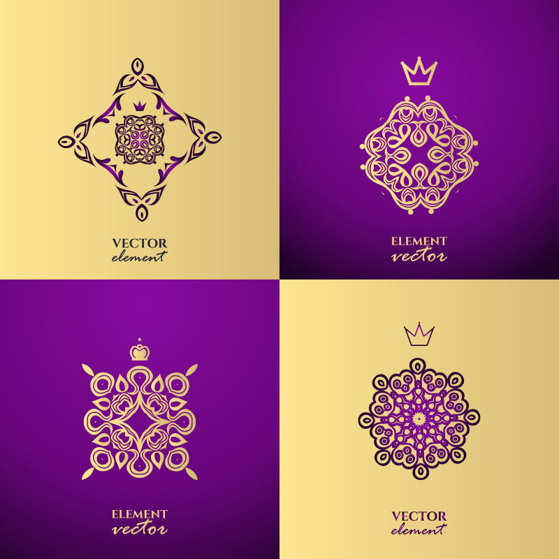 矢量华丽的酒店标志设计