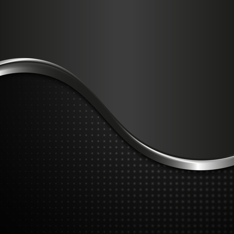 矢量金属抽象的波纹背景